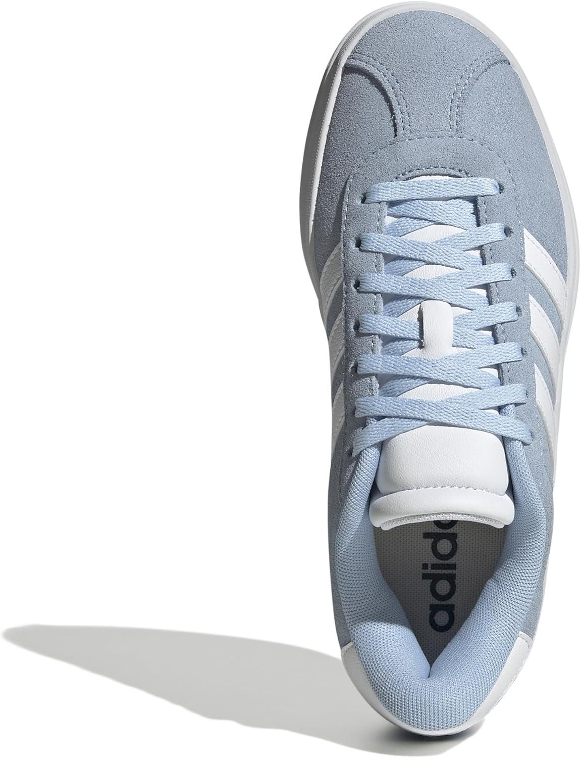 imageadidas UnisexChild Vl Court 30 LaceupLegacy SneakerBlueWhiteWhite