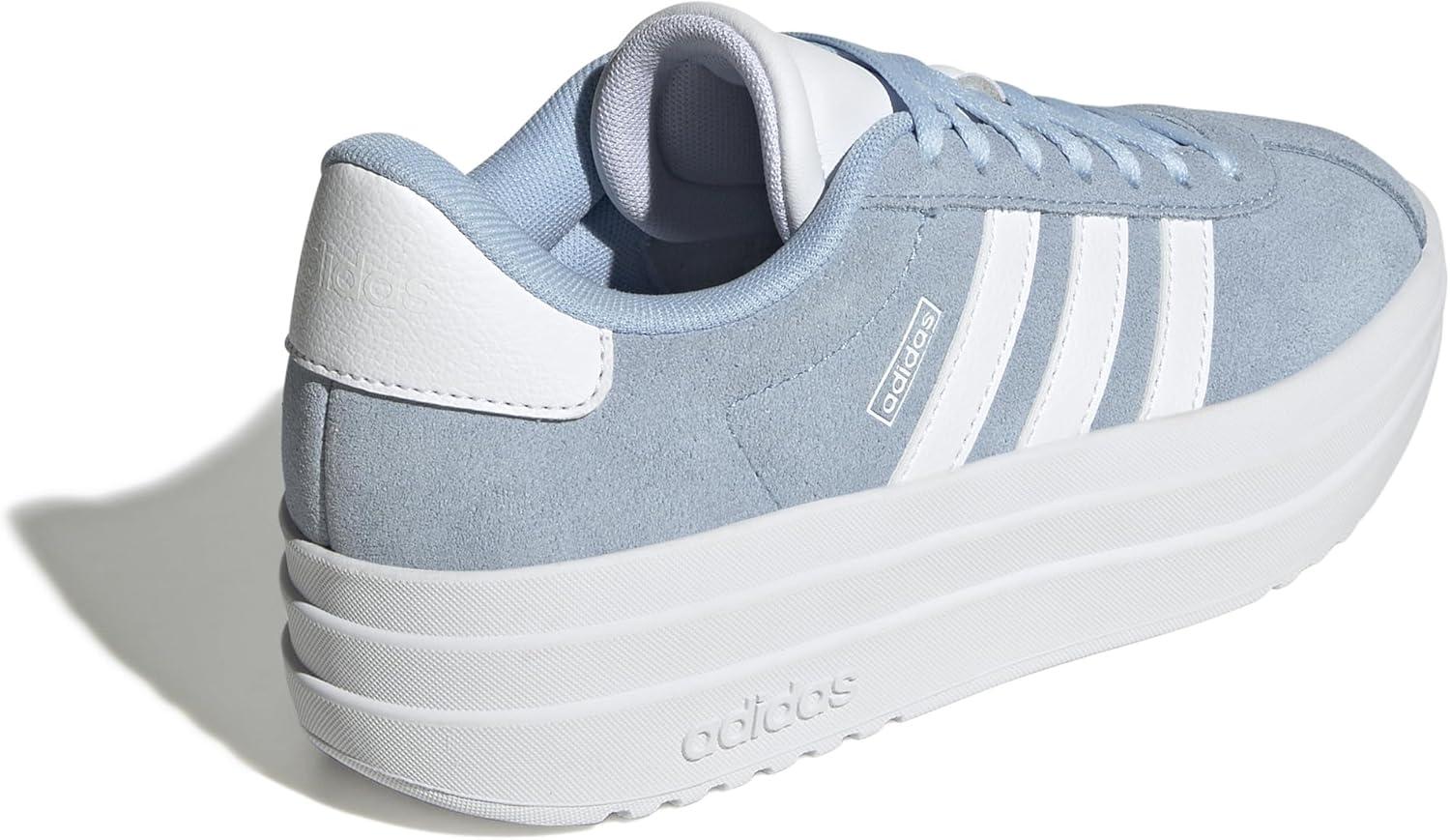 imageadidas UnisexChild Vl Court 30 LaceupLegacy SneakerBlueWhiteWhite