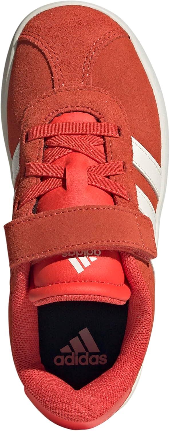 imageadidas UnisexChild Vl Court 30 LaceupLegacy SneakerBright RedWhiteOff White