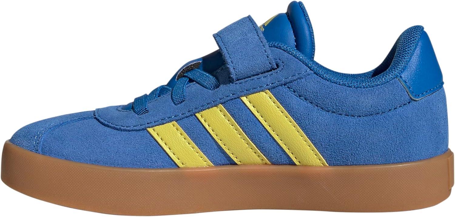 imageadidas UnisexChild Vl Court 30 LaceupLegacy SneakerBright RoyalPure SulfurGum