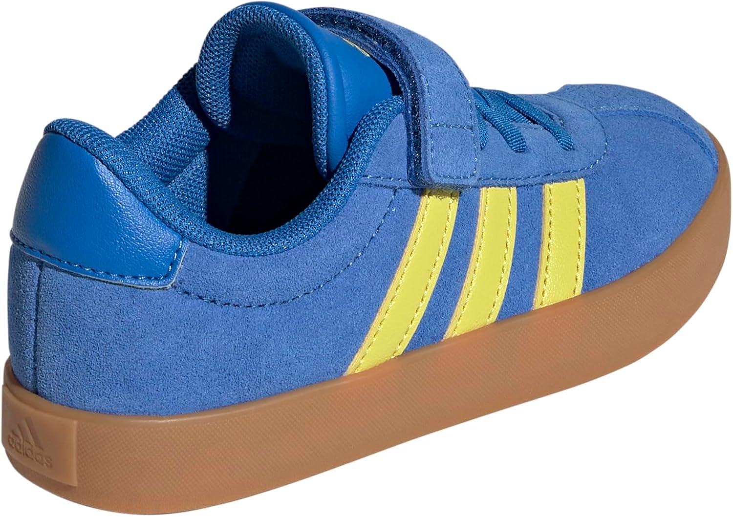 imageadidas UnisexChild Vl Court 30 LaceupLegacy SneakerBright RoyalPure SulfurGum