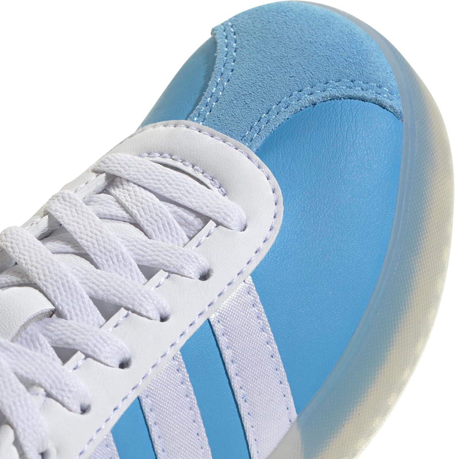 imageadidas UnisexChild Vl Court 30 LaceupLegacy SneakerCinderellaSemi Blue BurstWhiteLucid Pink
