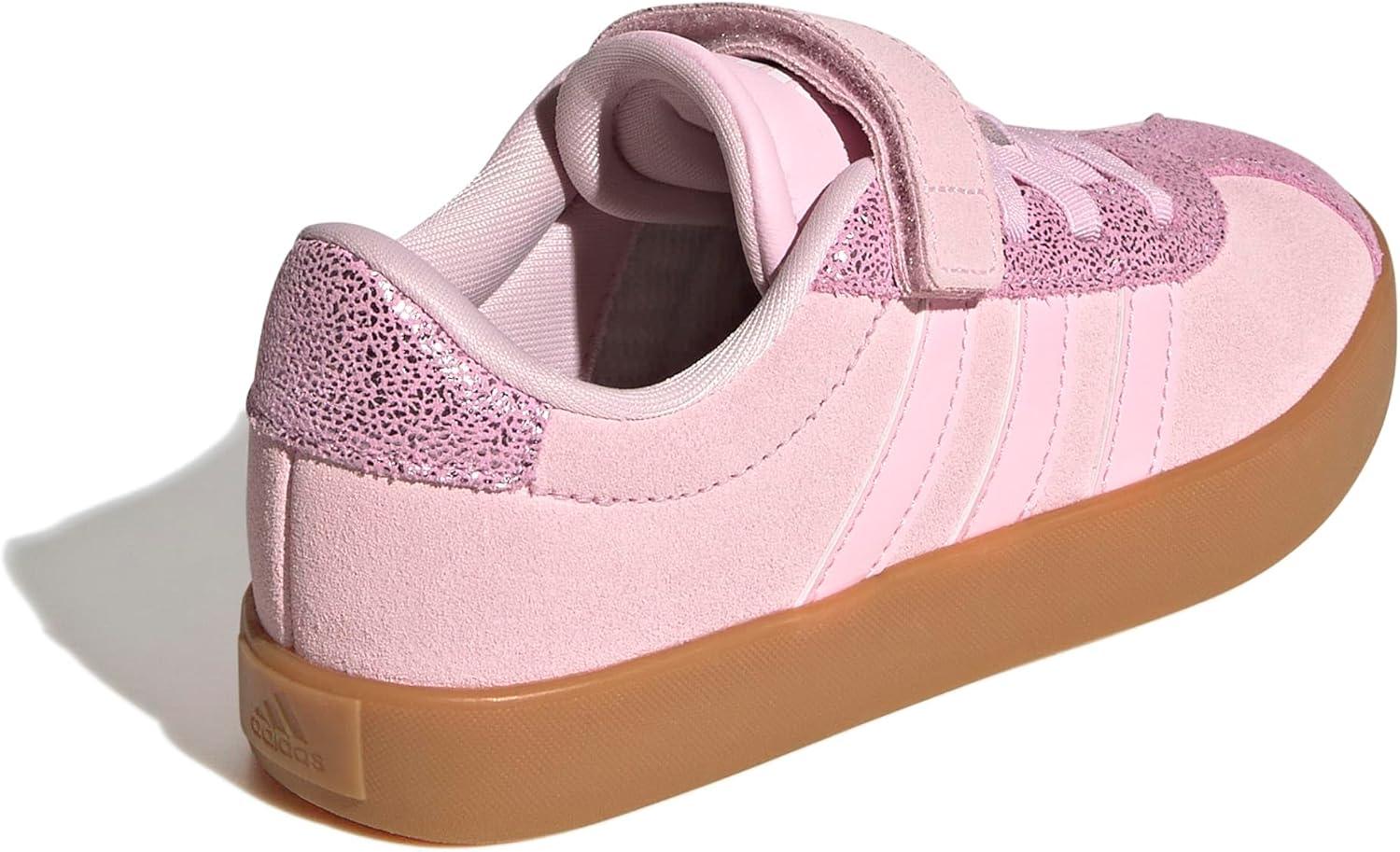 imageadidas UnisexChild Vl Court 30 LaceupLegacy SneakerClear PinkClear PinkGum