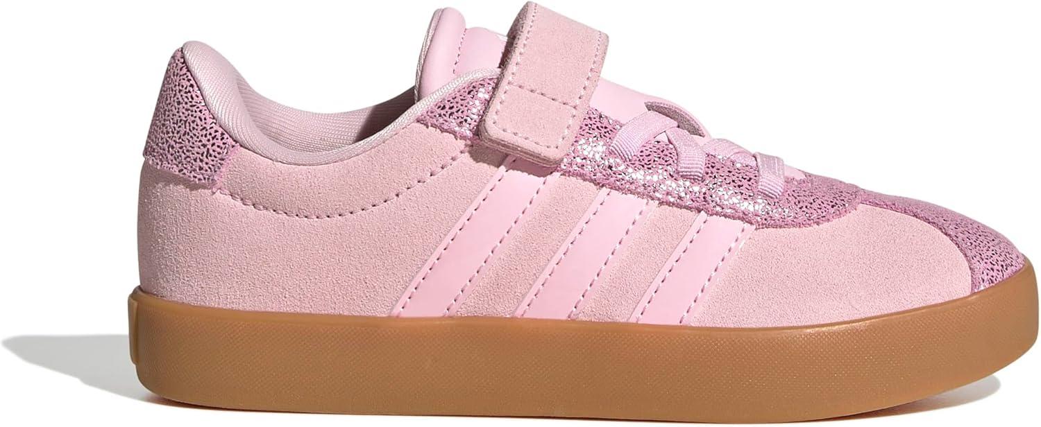 imageadidas UnisexChild Vl Court 30 LaceupLegacy SneakerClear PinkClear PinkGum