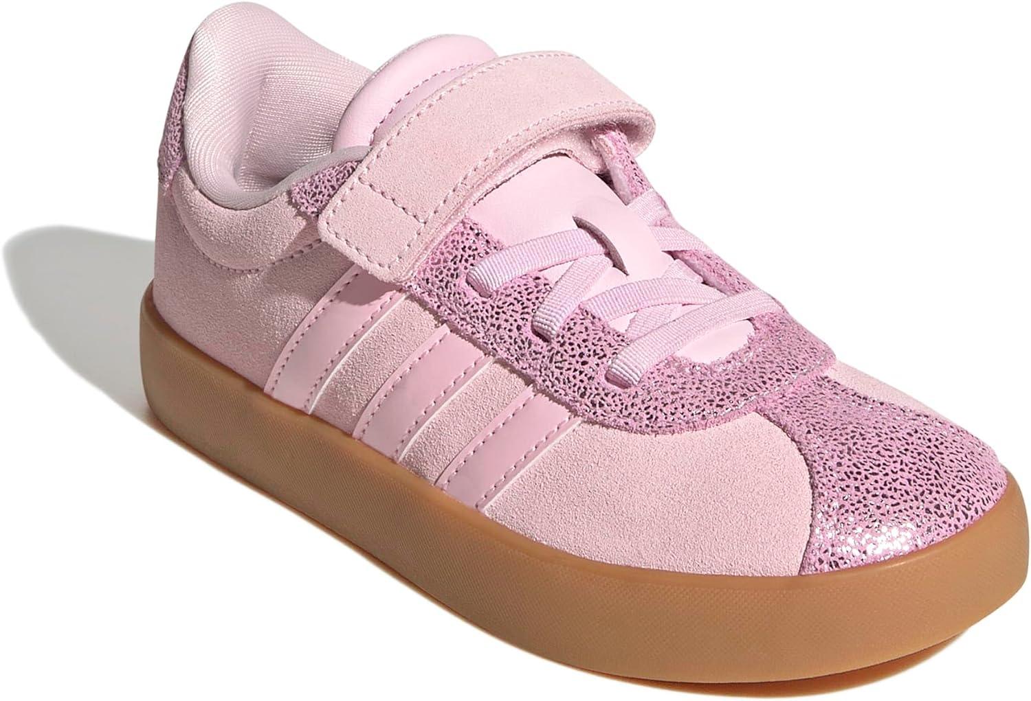 imageadidas UnisexChild Vl Court 30 LaceupLegacy SneakerClear PinkClear PinkGum