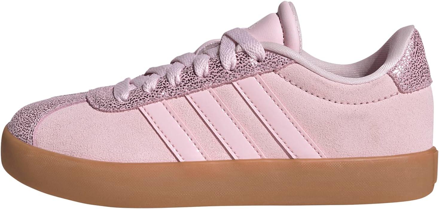 imageadidas UnisexChild Vl Court 30 LaceupLegacy SneakerClear PinkClear PinkGum10