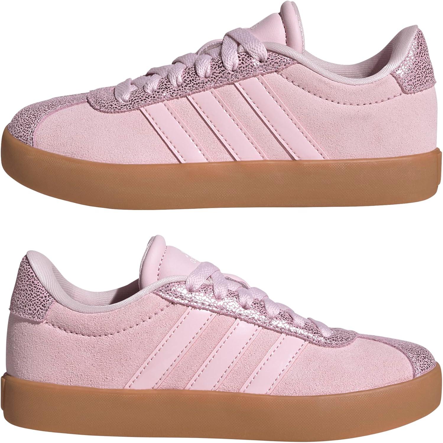 imageadidas UnisexChild Vl Court 30 LaceupLegacy SneakerClear PinkClear PinkGum10