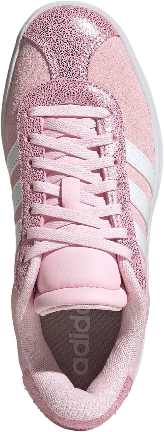 imageadidas UnisexChild Vl Court 30 LaceupLegacy SneakerClear PinkWhiteBliss Pink