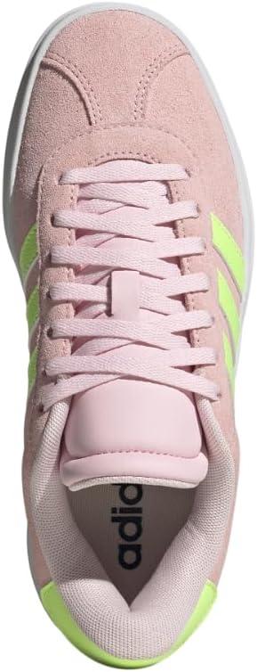 imageadidas UnisexChild Vl Court 30 LaceupLegacy SneakerClear PinkYellowWhite