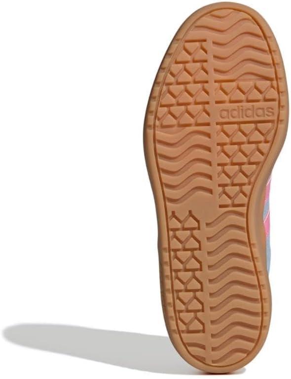 imageadidas UnisexChild Vl Court 30 LaceupLegacy SneakerClear SkyBliss PinkGold Metallic