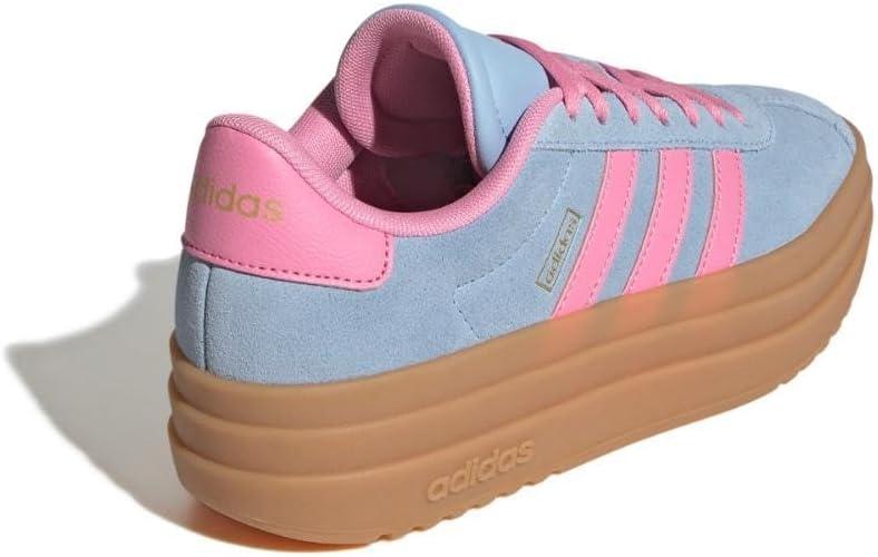 imageadidas UnisexChild Vl Court 30 LaceupLegacy SneakerClear SkyBliss PinkGold Metallic
