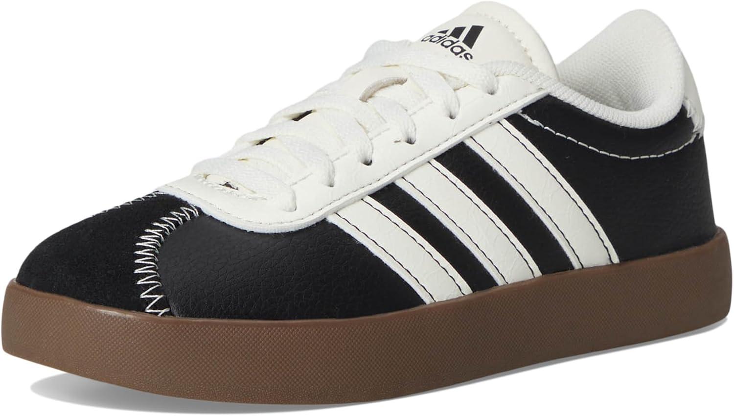 imageadidas UnisexChild Vl Court 30 LaceupLegacy SneakerCore BlackOff WhiteCore Black