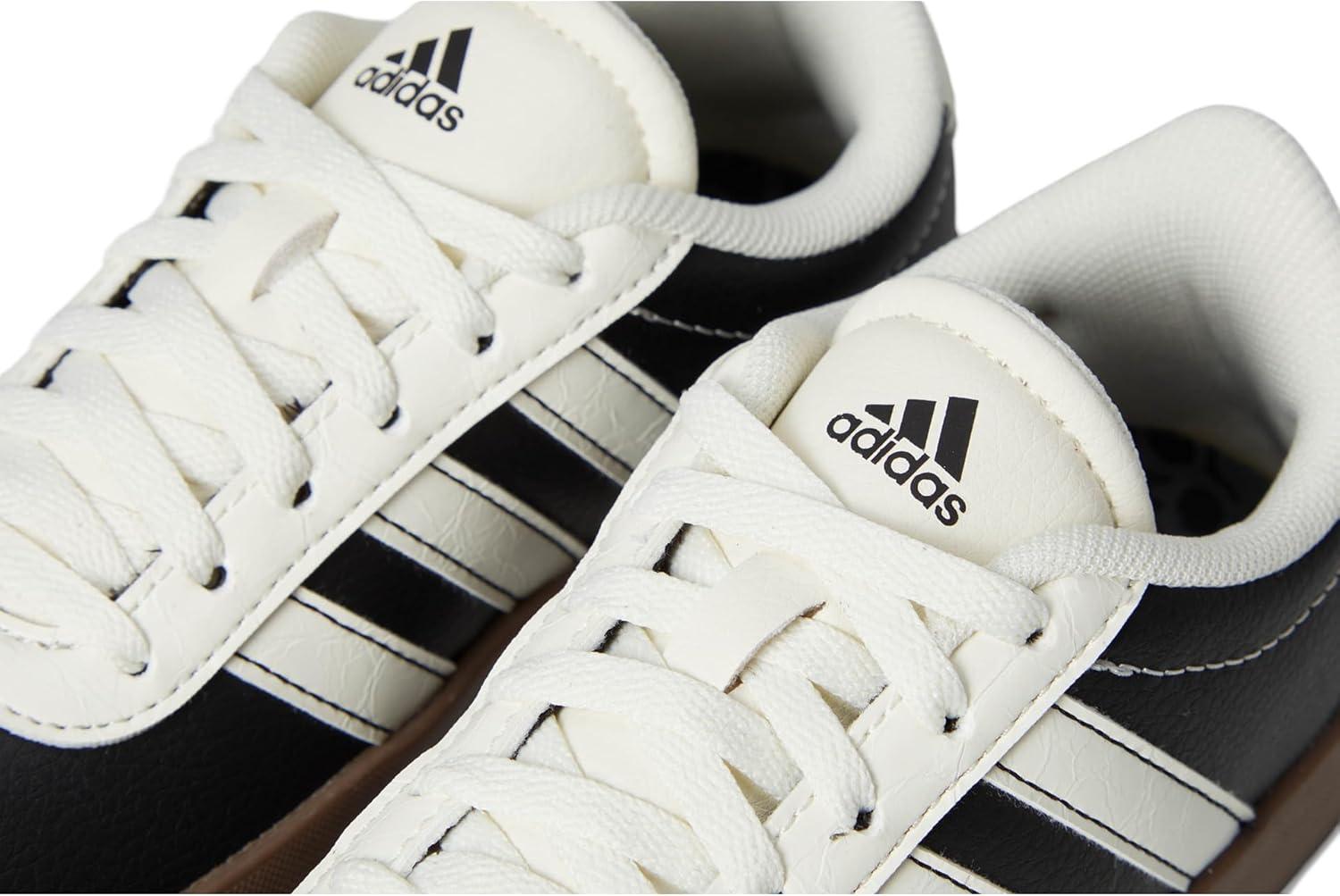 imageadidas UnisexChild Vl Court 30 LaceupLegacy SneakerCore BlackOff WhiteCore Black