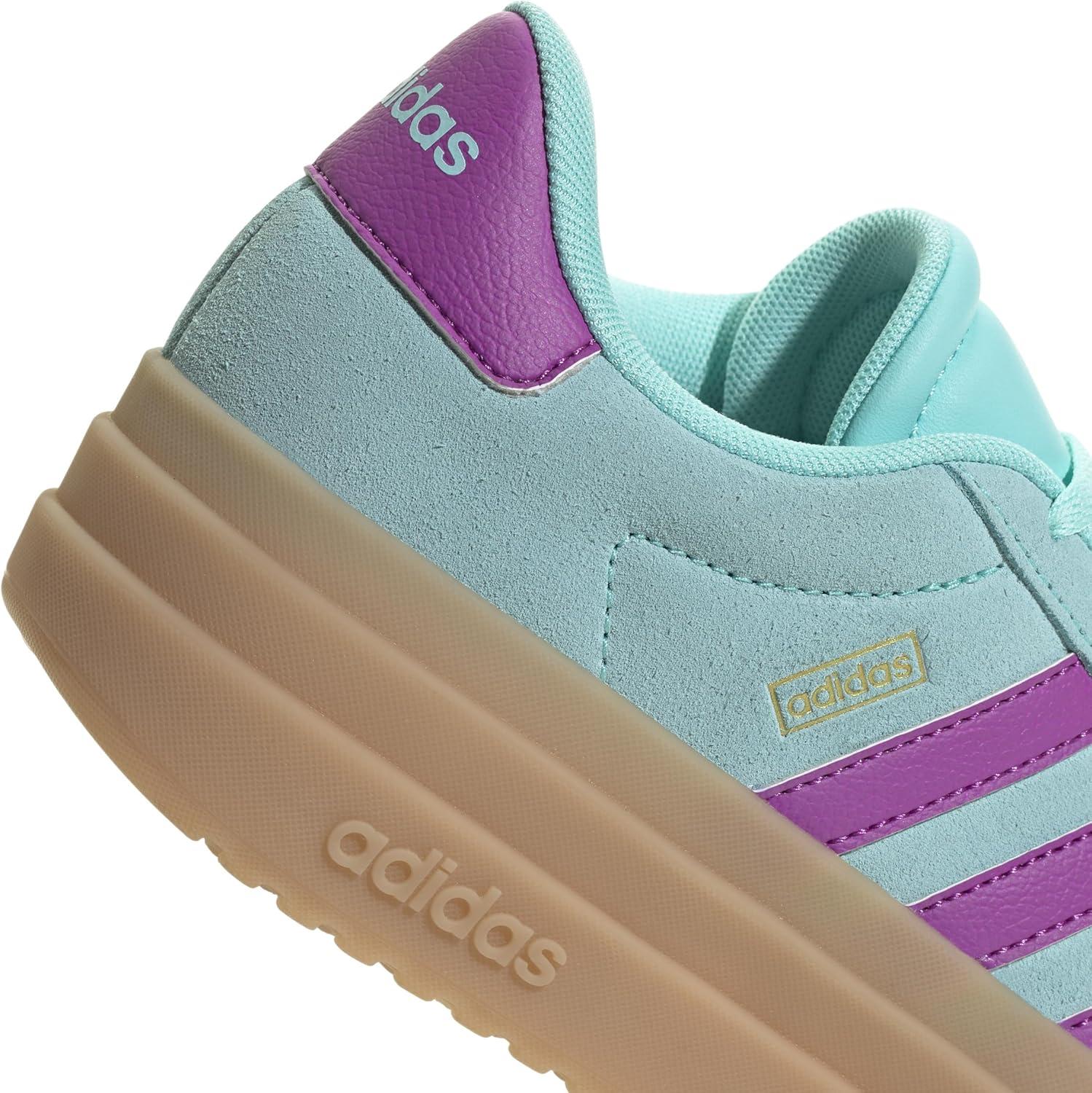 imageadidas UnisexChild Vl Court 30 LaceupLegacy SneakerFlash AquaPurple BurstGum