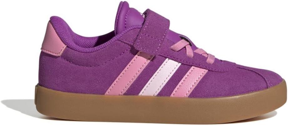 imageadidas UnisexChild Vl Court 30 LaceupLegacy SneakerFlash PinkBliss PinkClear Pink