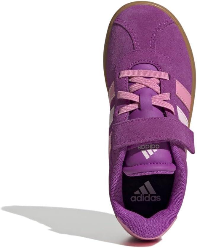 imageadidas UnisexChild Vl Court 30 LaceupLegacy SneakerFlash PinkBliss PinkClear Pink