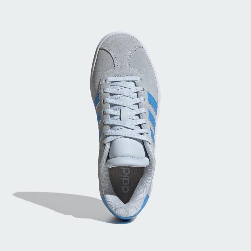 imageadidas UnisexChild Vl Court 30 LaceupLegacy SneakerHalo BlueBlue BurstCyber Metallic