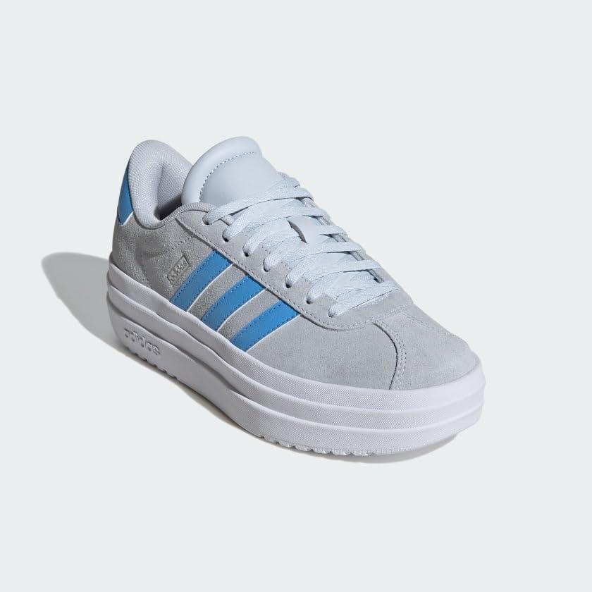 imageadidas UnisexChild Vl Court 30 LaceupLegacy SneakerHalo BlueBlue BurstCyber Metallic