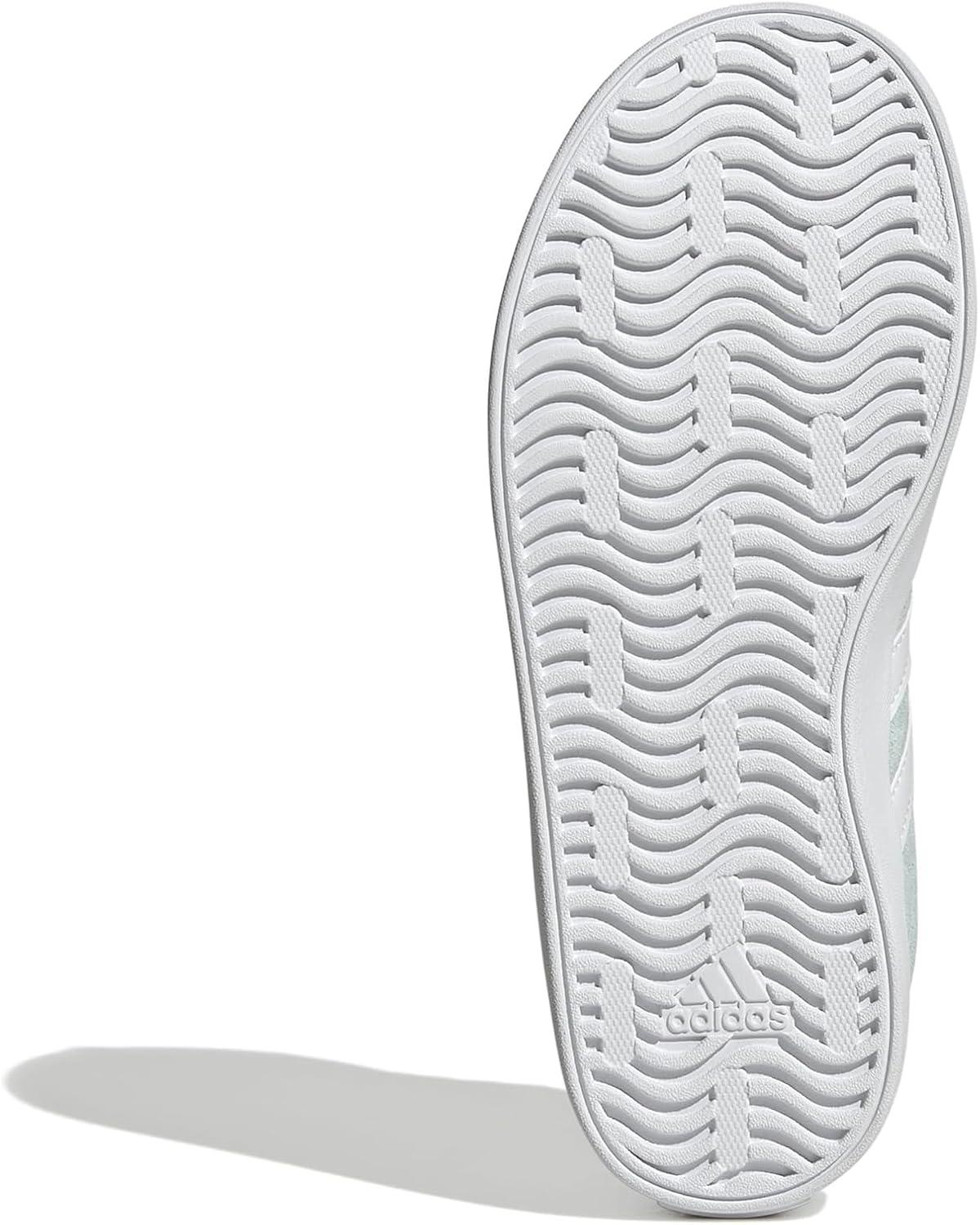 imageadidas UnisexChild Vl Court 30 LaceupLegacy SneakerHalo MintWhiteBlack