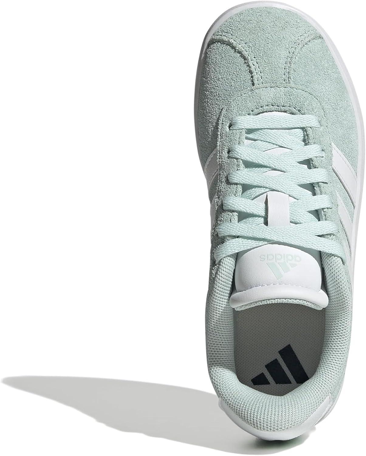 imageadidas UnisexChild Vl Court 30 LaceupLegacy SneakerHalo MintWhiteBlack