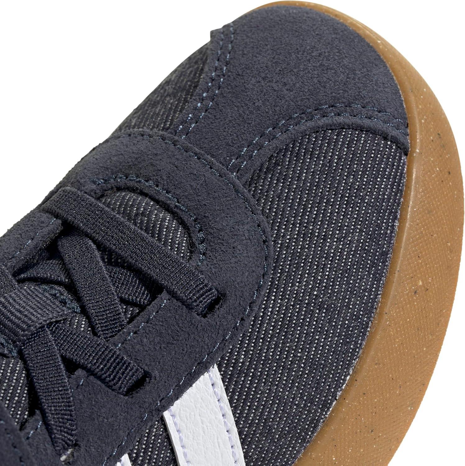 imageadidas UnisexChild Vl Court 30 LaceupLegacy SneakerInkWhiteGum