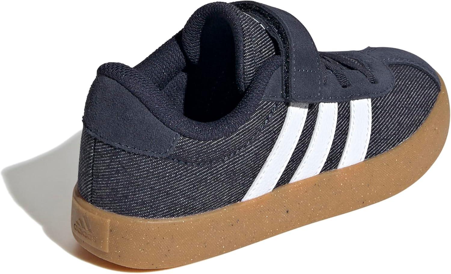 imageadidas UnisexChild Vl Court 30 LaceupLegacy SneakerInkWhiteGum