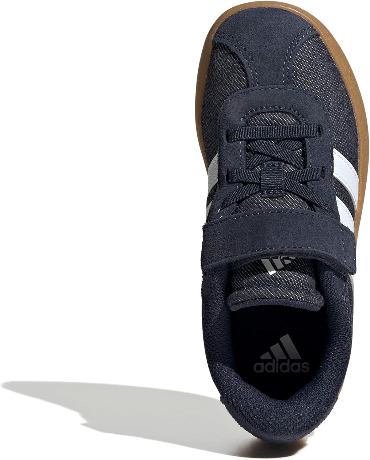 imageadidas UnisexChild Vl Court 30 LaceupLegacy SneakerInkWhiteGum