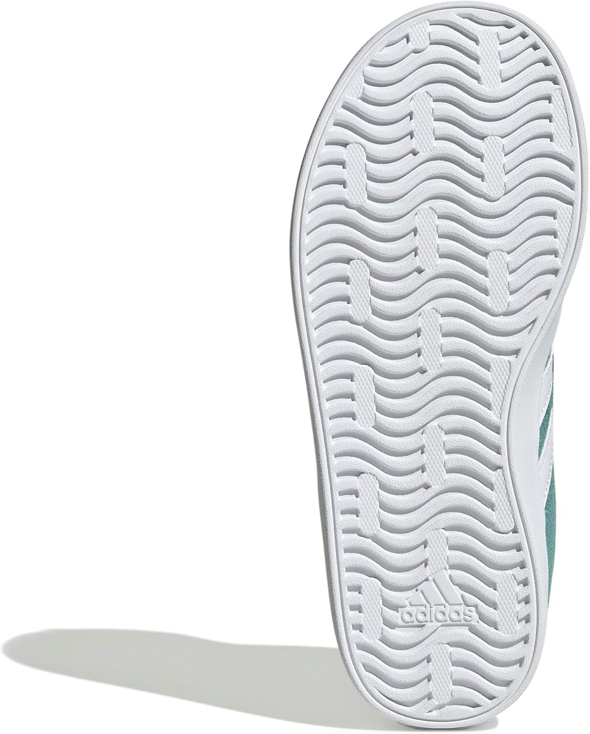 imageadidas UnisexChild Vl Court 30 LaceupLegacy SneakerPowder TealWhitePreloved Teal