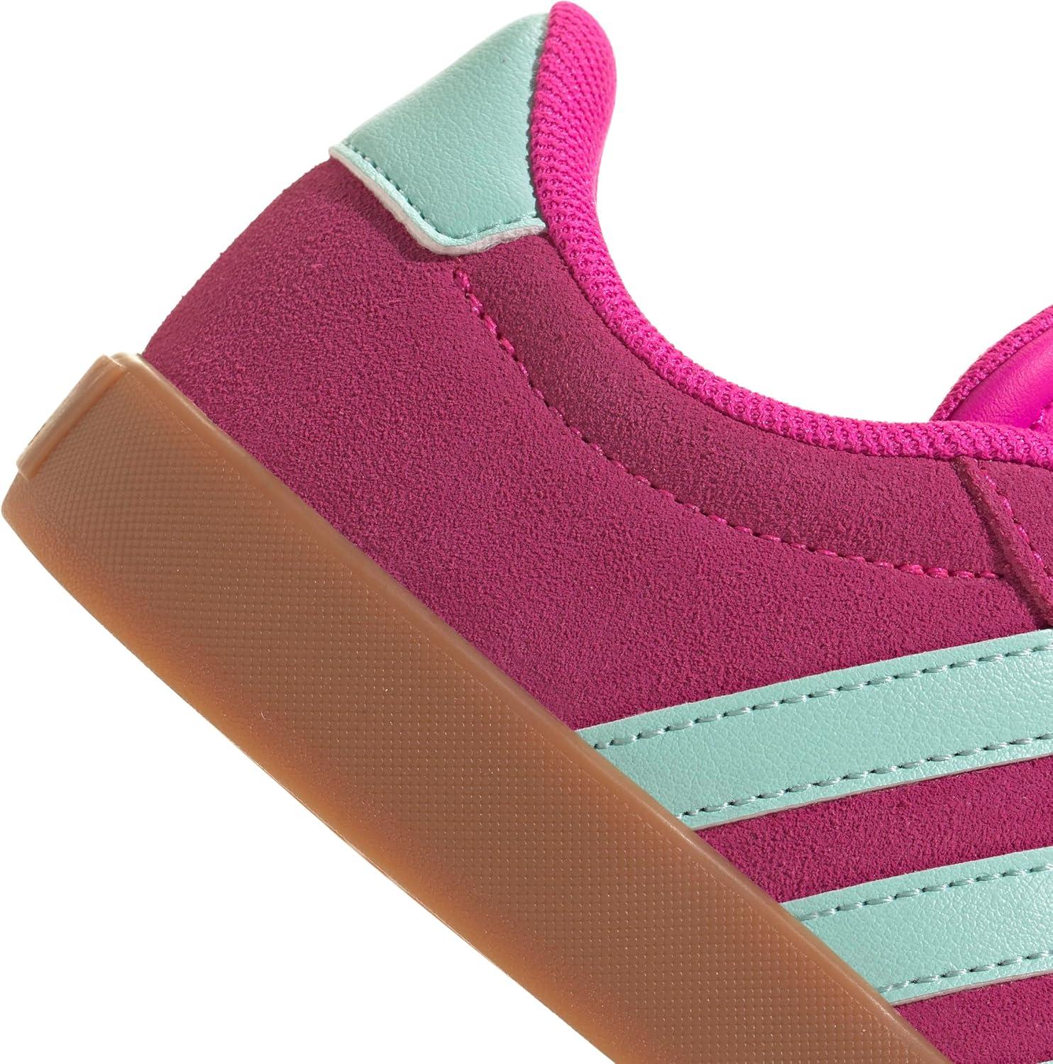 imageadidas UnisexChild Vl Court 30 LaceupLegacy SneakerShock PinkSemi Flash AquaLucid Lemon
