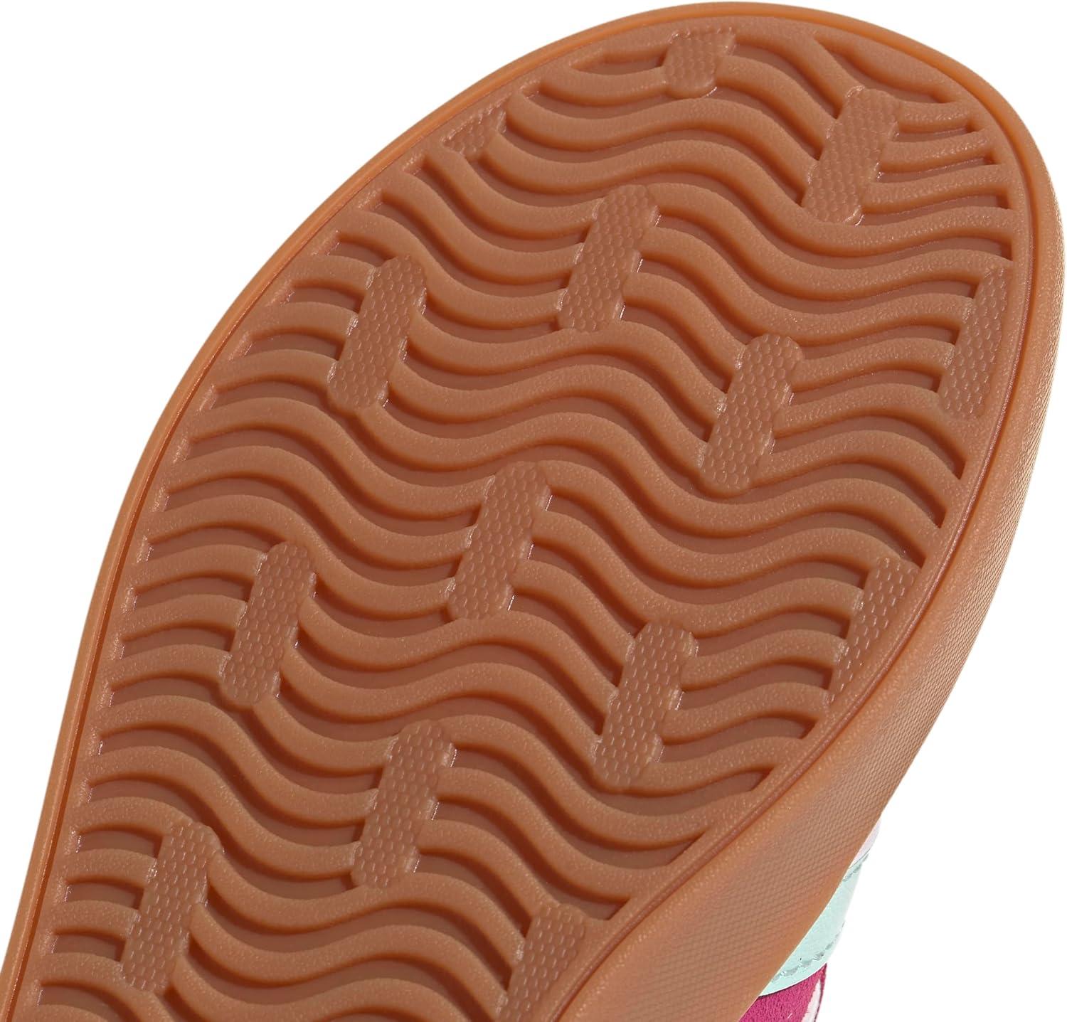 imageadidas UnisexChild Vl Court 30 LaceupLegacy SneakerShock PinkSemi Flash AquaLucid Lemon