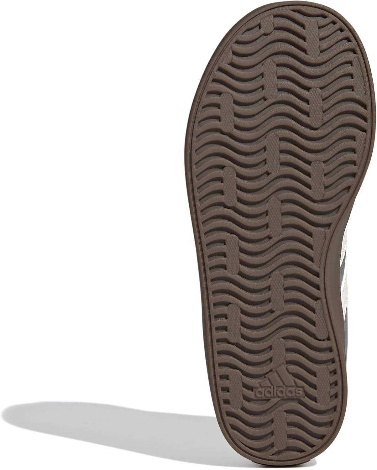 imageadidas UnisexChild Vl Court 30 LaceupLegacy SneakerSilver MetallicOff WhiteGum