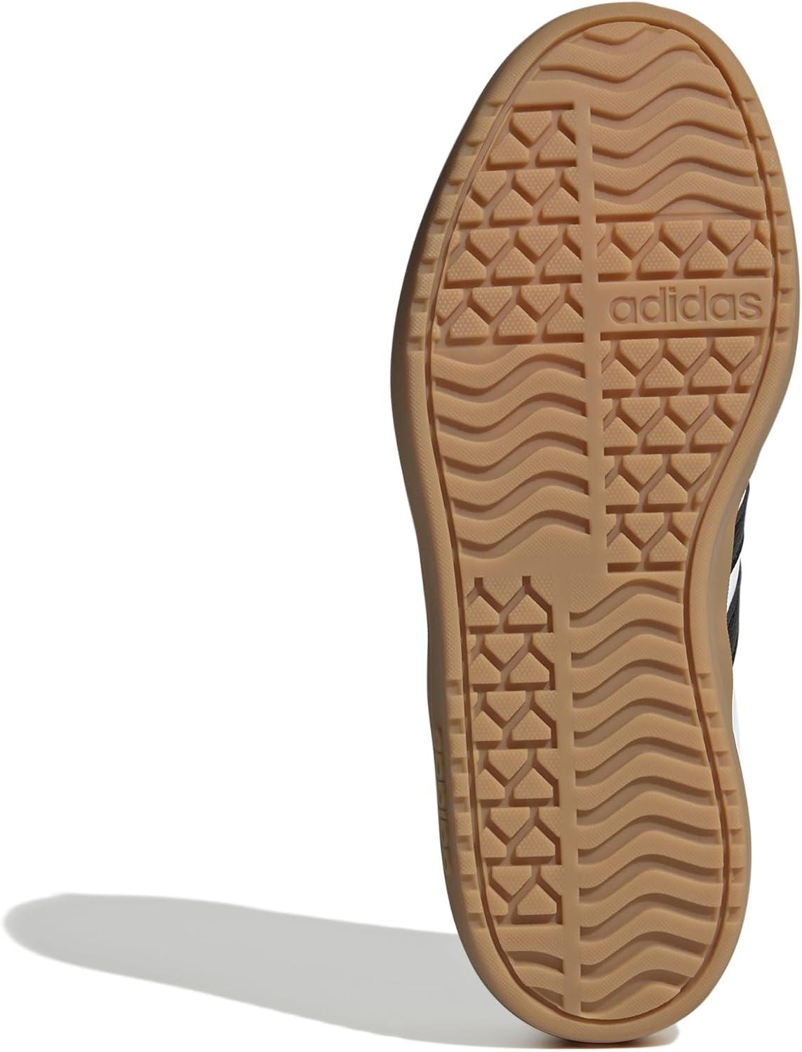 imageadidas UnisexChild Vl Court 30 LaceupLegacy SneakerWhiteBlackGum