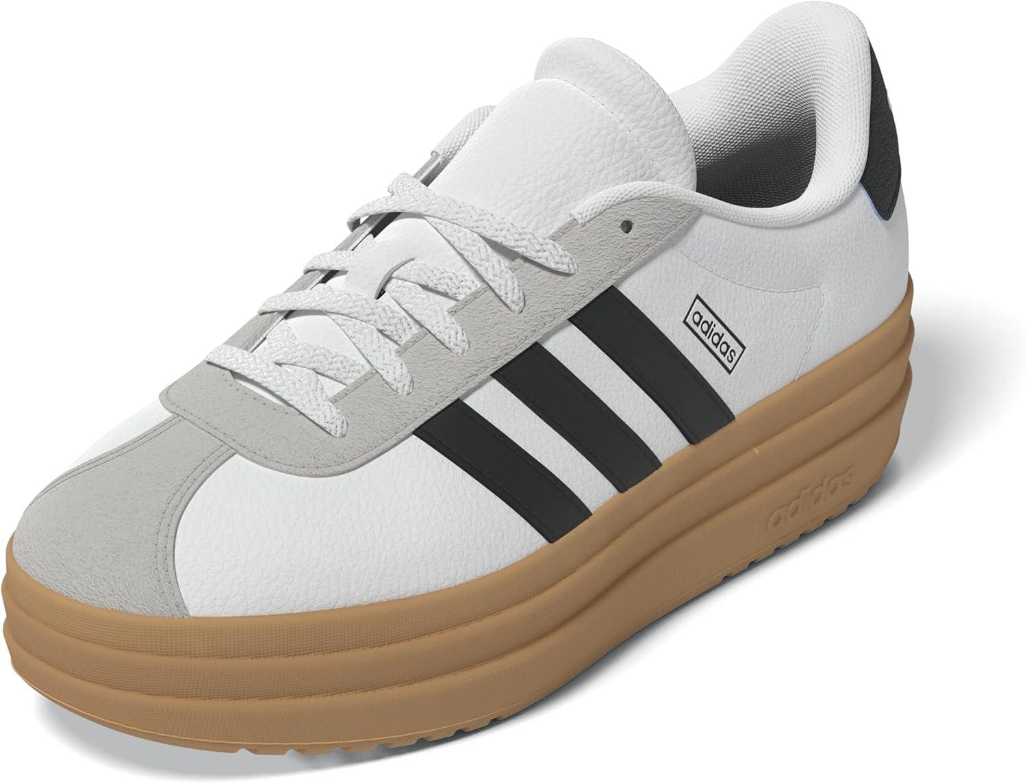 imageadidas UnisexChild Vl Court 30 LaceupLegacy SneakerWhiteBlackGum