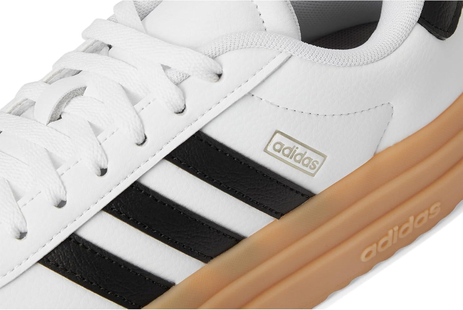 imageadidas UnisexChild Vl Court 30 LaceupLegacy SneakerWhiteBlackWonder Beige