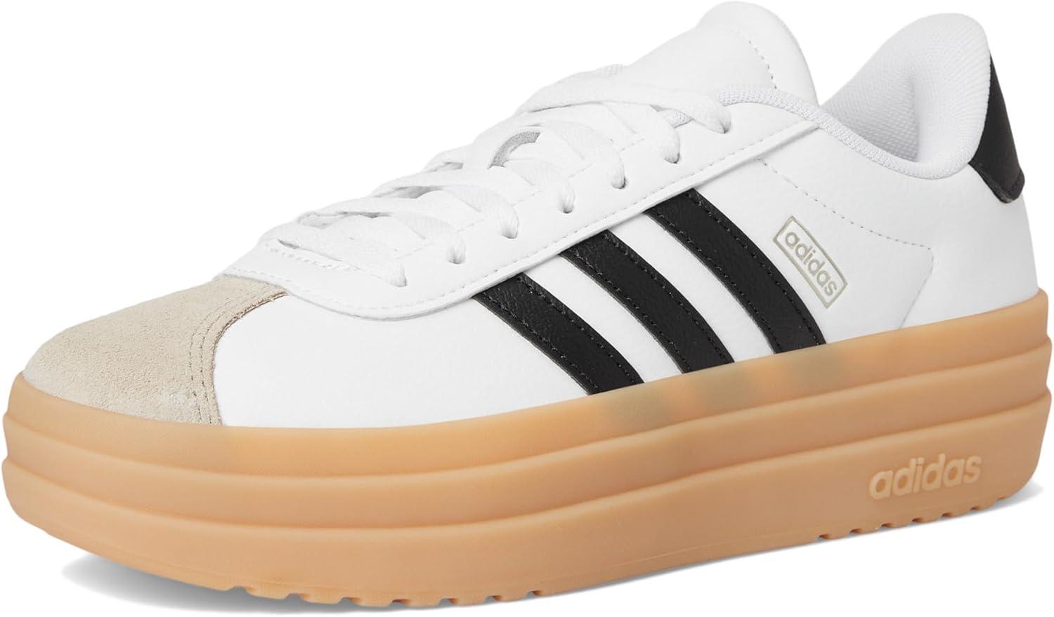 imageadidas UnisexChild Vl Court 30 LaceupLegacy SneakerWhiteBlackWonder Beige