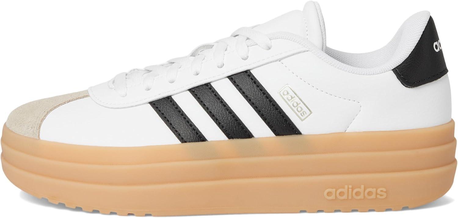 imageadidas UnisexChild Vl Court 30 LaceupLegacy SneakerWhiteBlackWonder Beige