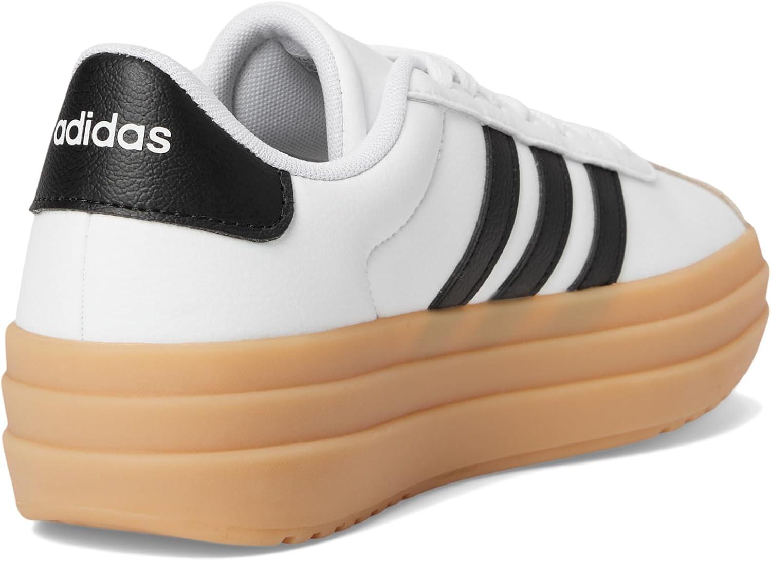 imageadidas UnisexChild Vl Court 30 LaceupLegacy SneakerWhiteBlackWonder Beige
