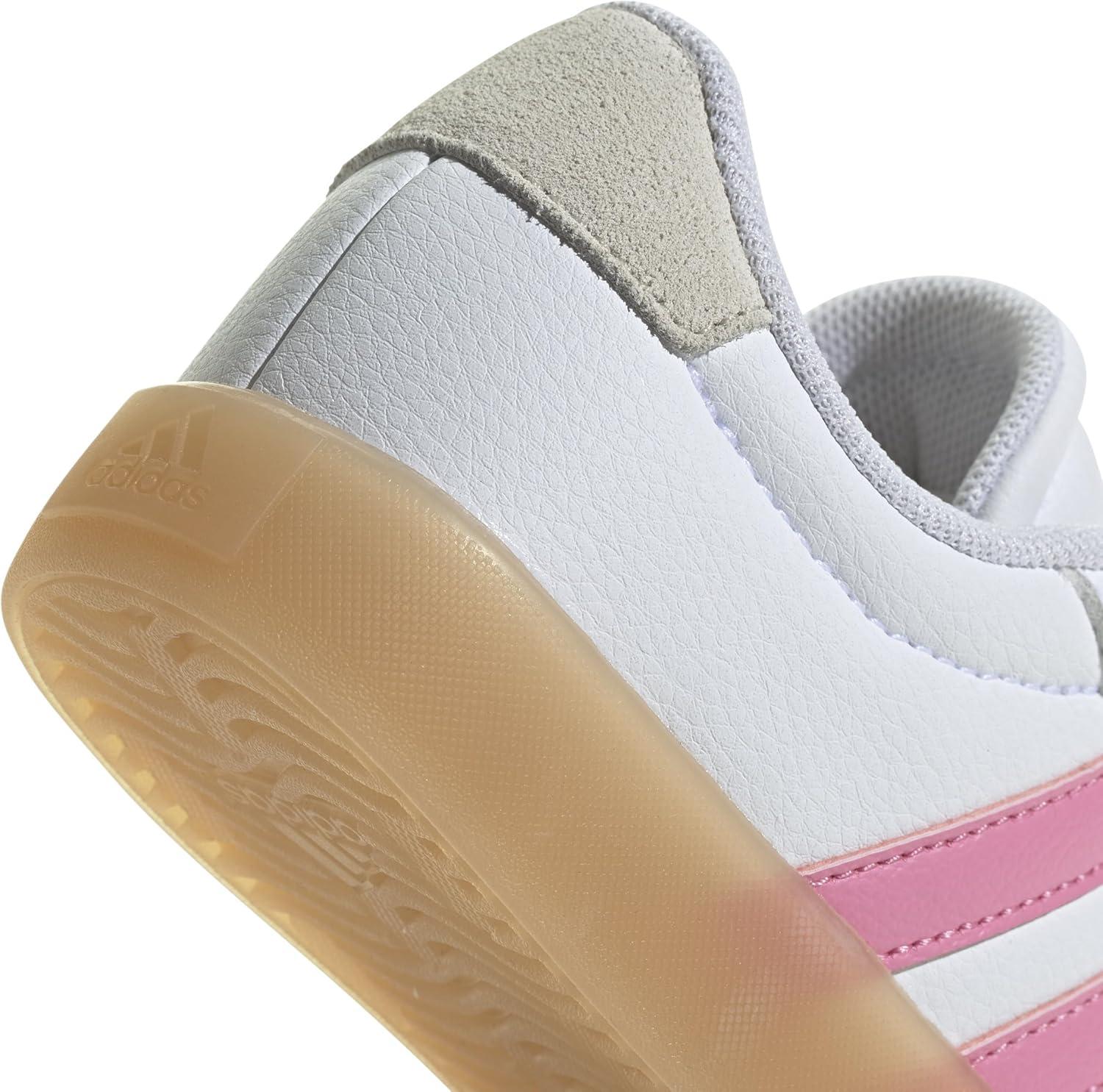 imageadidas UnisexChild Vl Court 30 LaceupLegacy SneakerWhiteBliss PinkAlumina