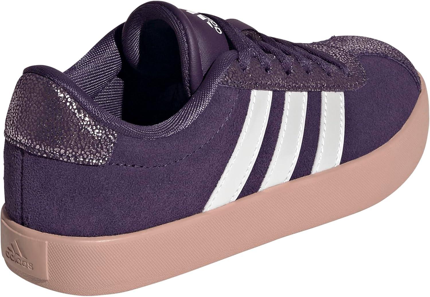 imageadidas UnisexChild Vl Court 30 Skateboarding Shoes ToddlerAurora PlumZero MetallicPink Gum