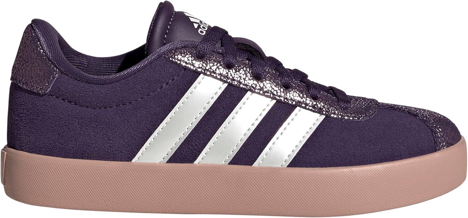 imageadidas UnisexChild Vl Court 30 Skateboarding Shoes ToddlerAurora PlumZero MetallicPink Gum
