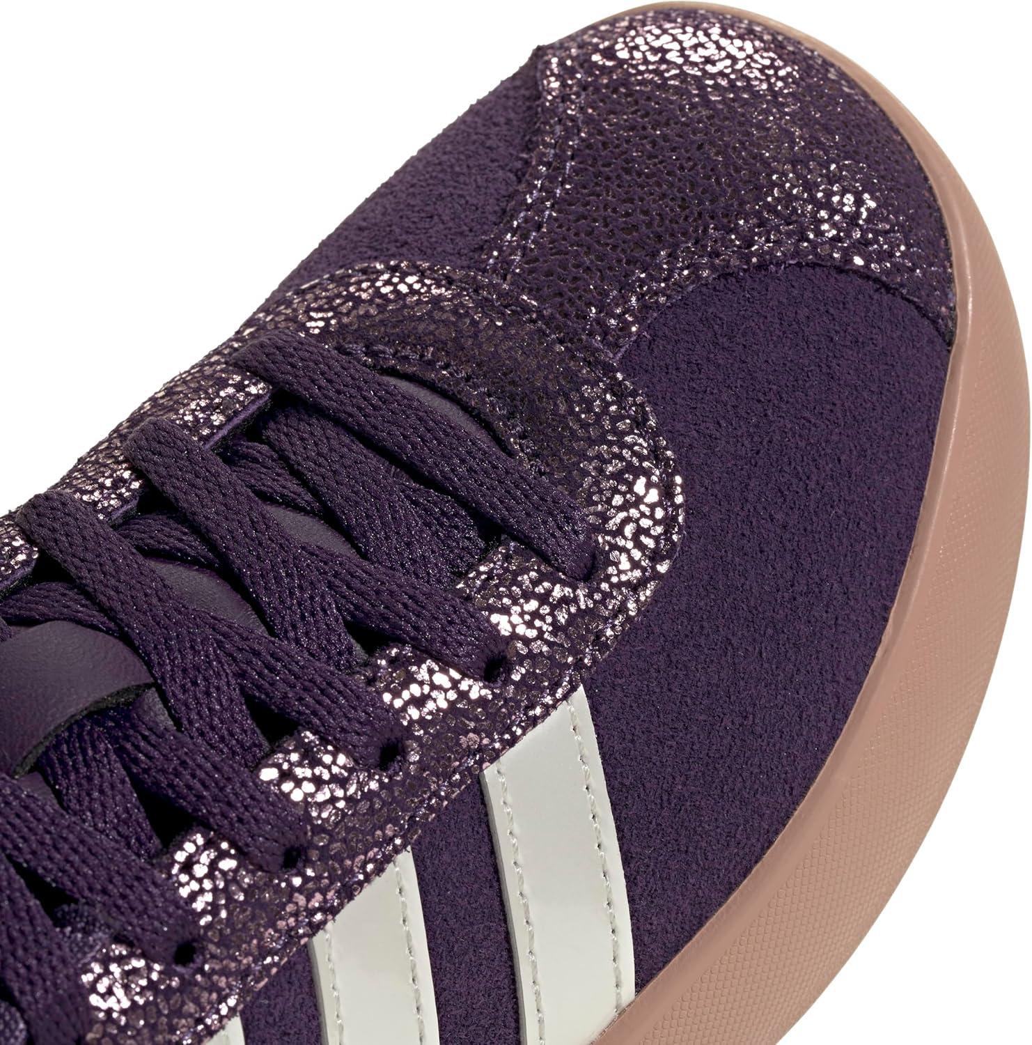 imageadidas UnisexChild Vl Court 30 Skateboarding Shoes ToddlerAurora PlumZero MetallicPink Gum