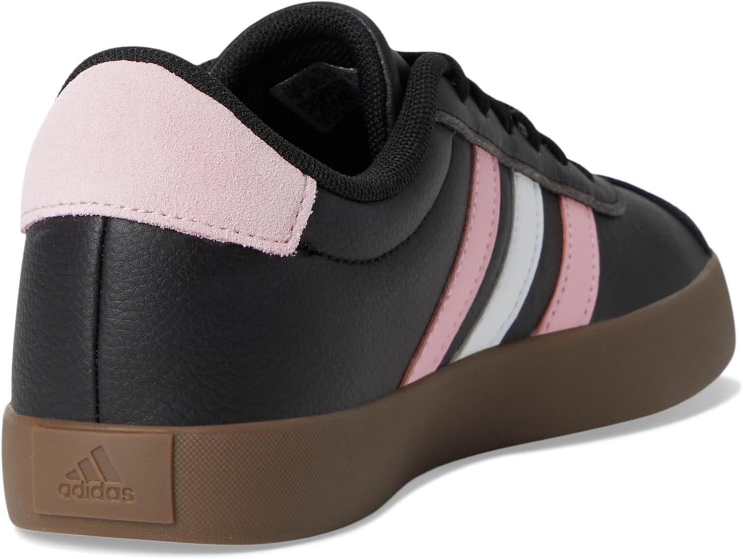 imageadidas UnisexChild Vl Court 30 Skateboarding Shoes ToddlerBlackTrue PinkWhite
