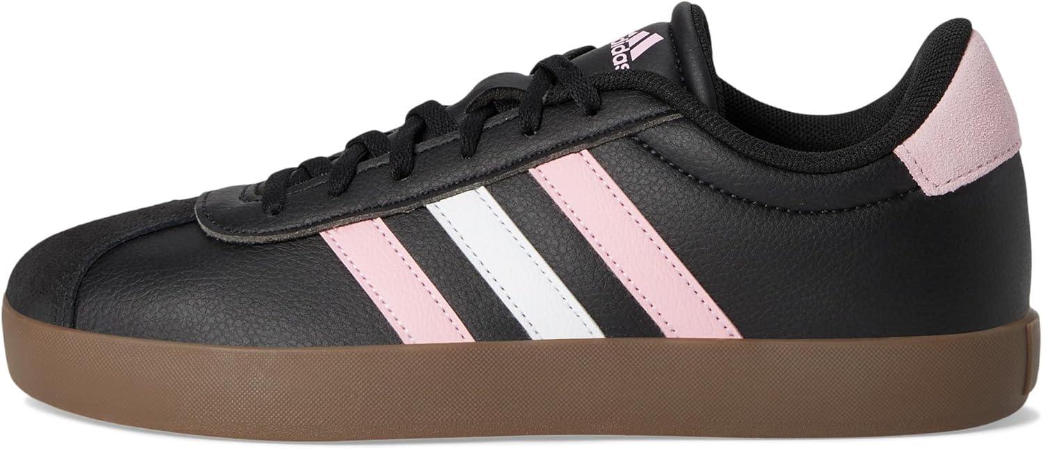 imageadidas UnisexChild Vl Court 30 Skateboarding Shoes ToddlerBlackTrue PinkWhite