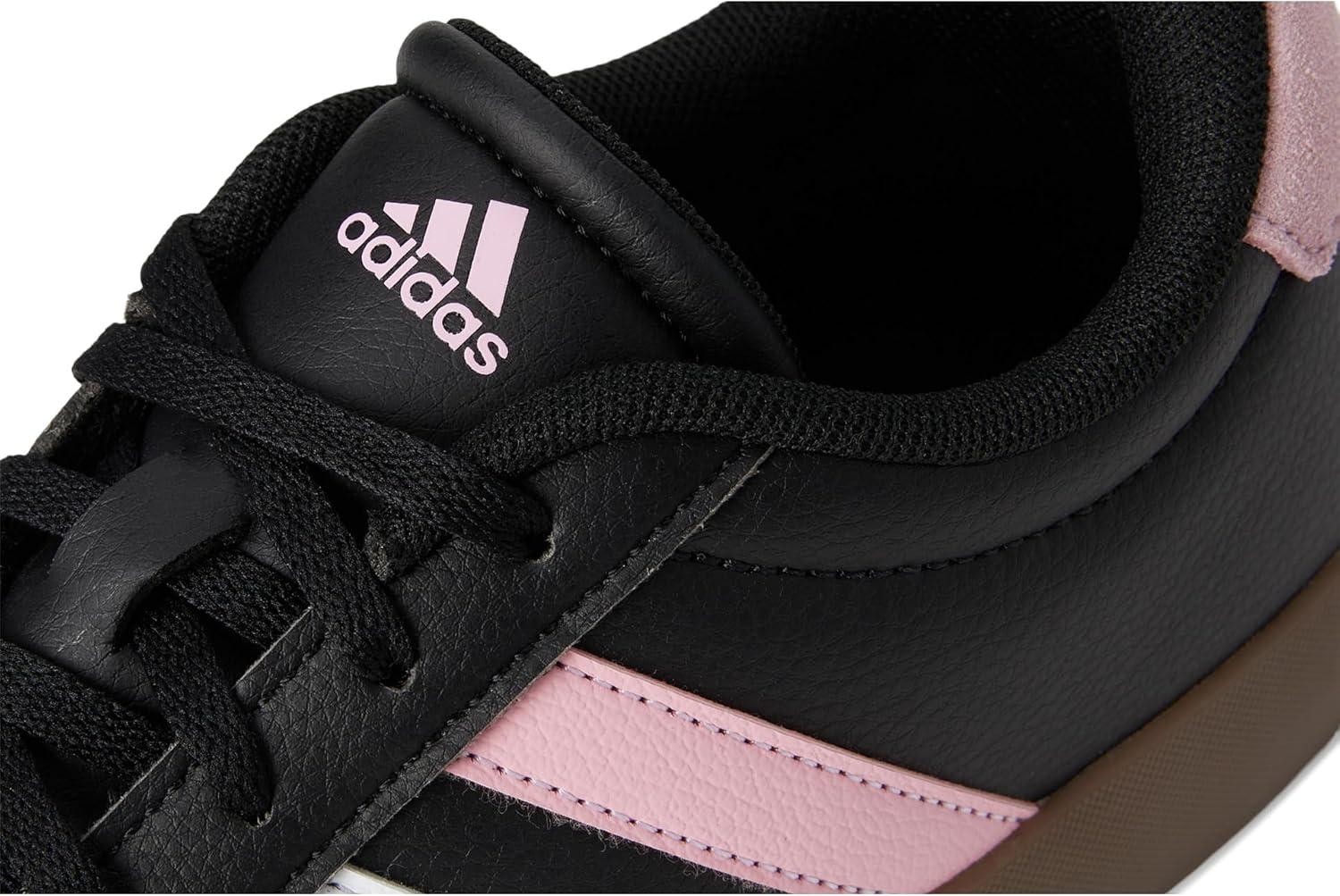 imageadidas UnisexChild Vl Court 30 Skateboarding Shoes ToddlerBlackTrue PinkWhite