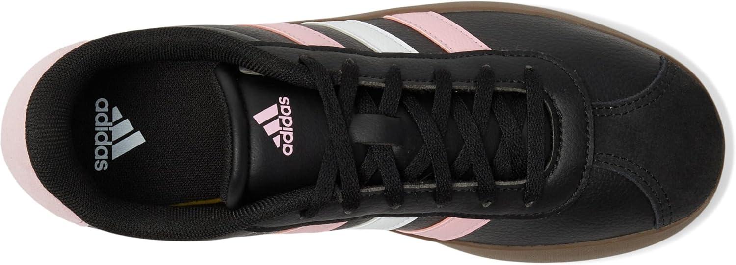imageadidas UnisexChild Vl Court 30 Skateboarding Shoes ToddlerBlackTrue PinkWhite