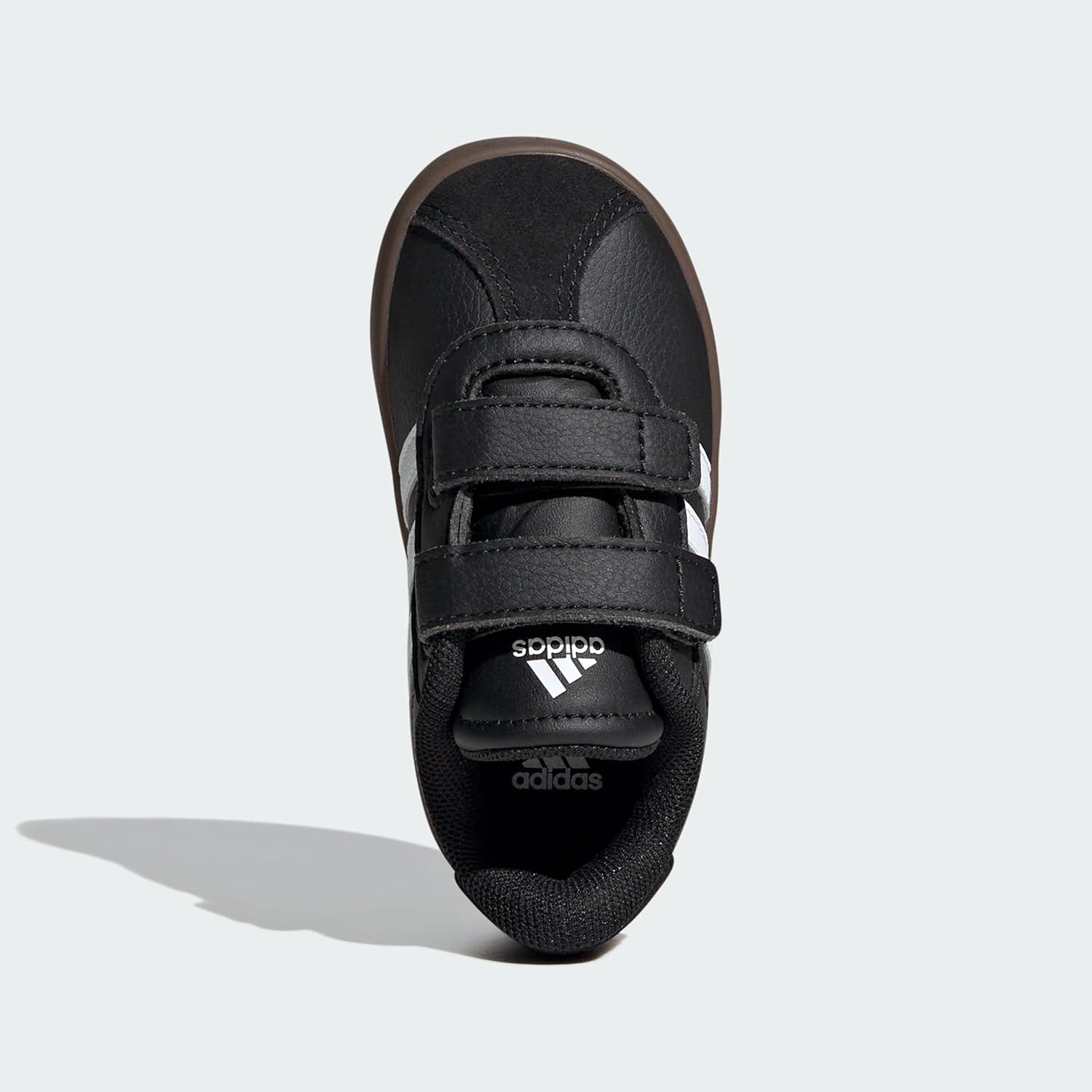 imageadidas UnisexChild Vl Court 30 Skateboarding Shoes ToddlerBlackWhiteBrown