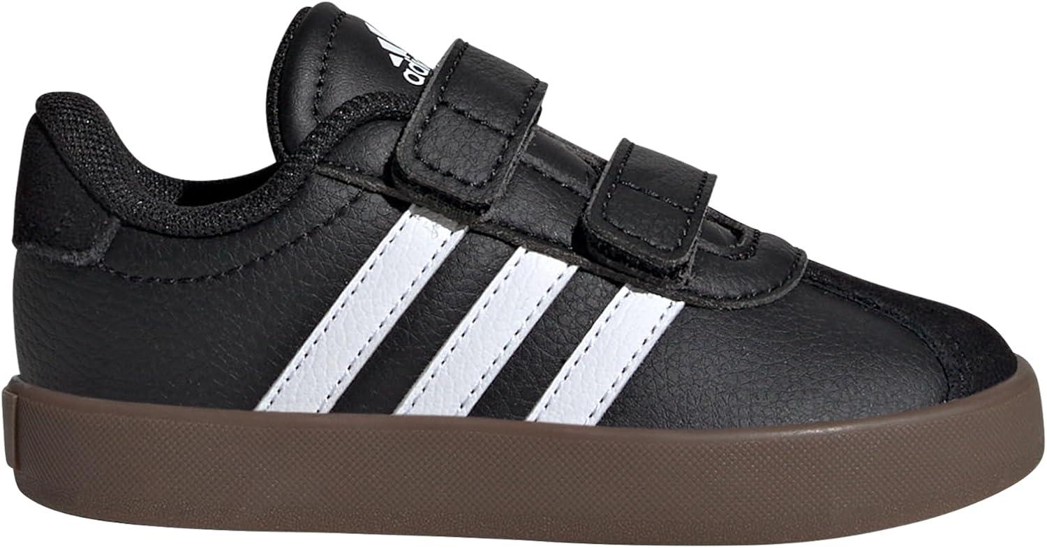 imageadidas UnisexChild Vl Court 30 Skateboarding Shoes ToddlerBlackWhiteBrown