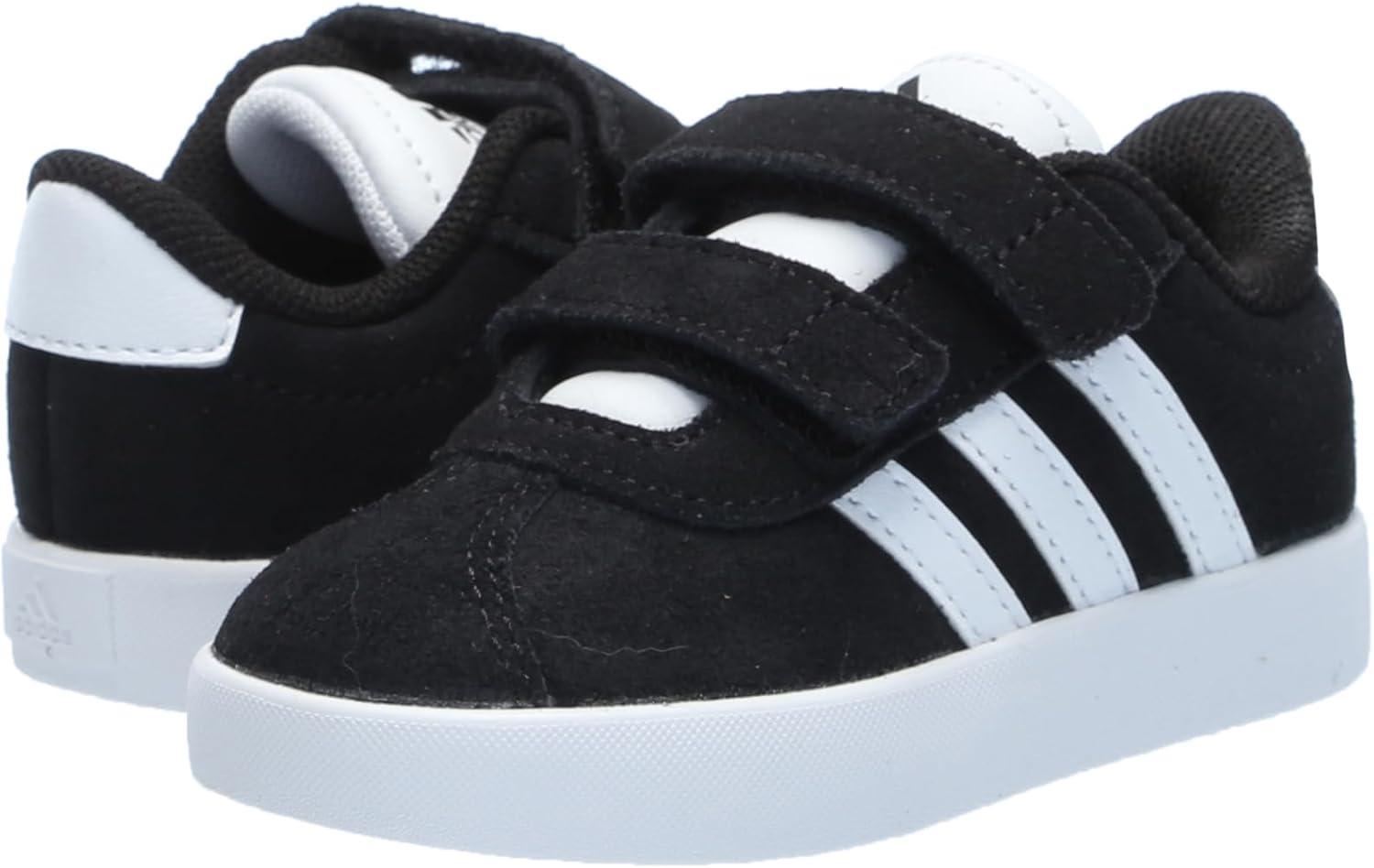 imageadidas UnisexChild Vl Court 30 Skateboarding Shoes ToddlerBlackWhiteWhite