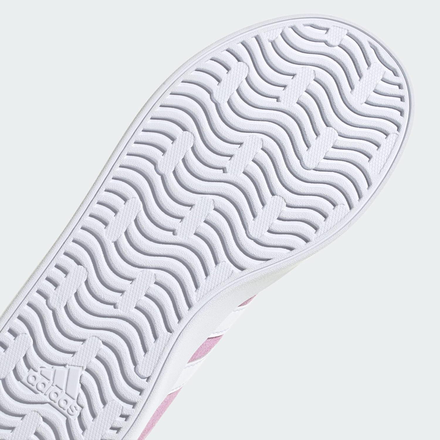 imageadidas UnisexChild Vl Court 30 Skateboarding Shoes ToddlerBliss Lilac Cloud White Grey Two