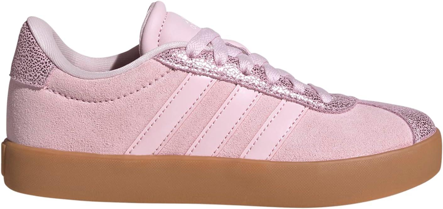 imageadidas UnisexChild Vl Court 30 Skateboarding Shoes ToddlerClear PinkClear PinkGum